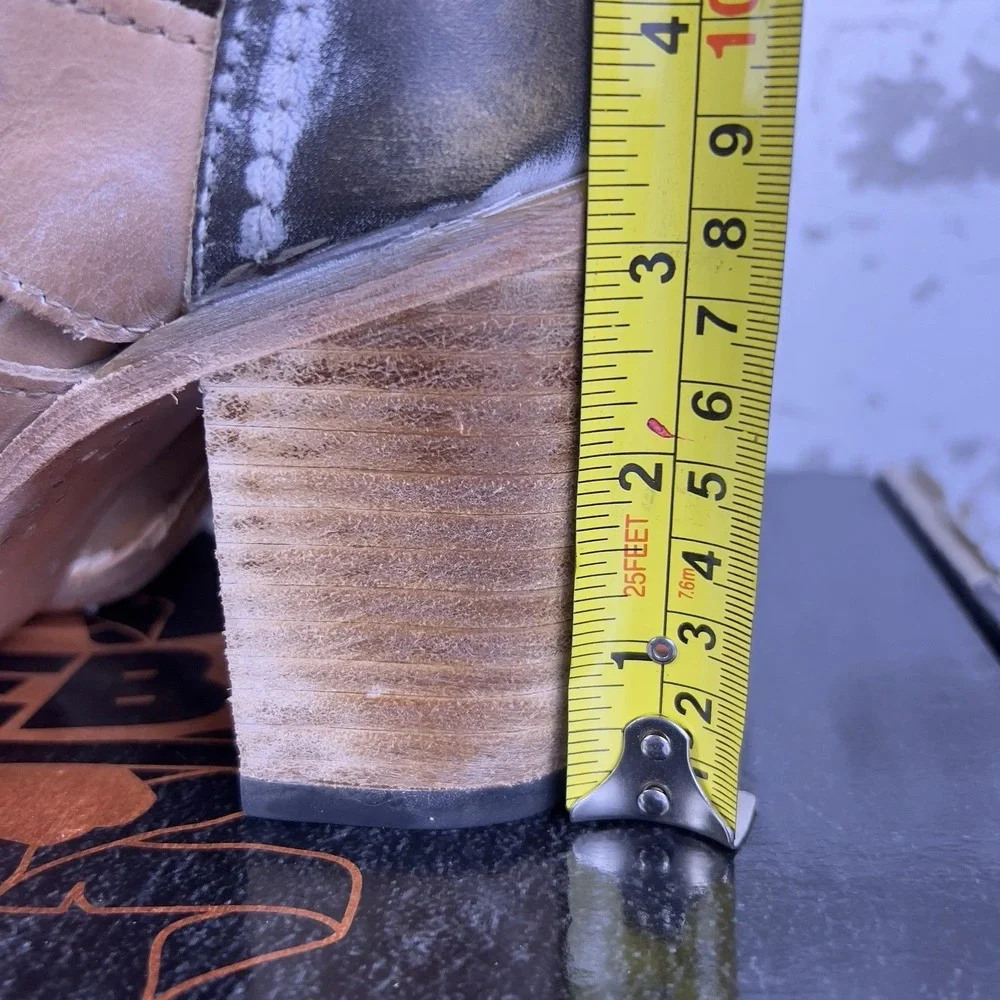 Freebird Braeden Blush Gladiator Sandal Boots Sz 9 Strappy Chunky Peep Toe Brown - Picture 13 of 16